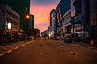 © Cavan Images - empty street in Colombo just after sunset