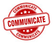 © Aquir - communicate stamp. communicate label. round grunge sign