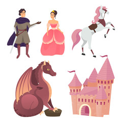 Fairy tale characters with castle