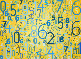 Numbers vector background