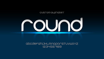 round bold alphabet with rounded and soft corners. Modern font for advertising, web, event, child party, other business.