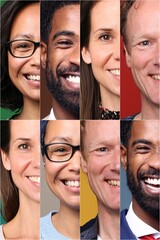 Wall Mural - Group of beautiful people in front of a background