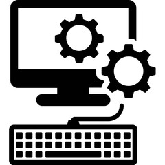 Wall Mural - 
Webpage setting icon in glyph design.
