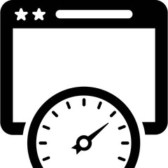 Wall Mural - 
Solid design of web speed icon.

