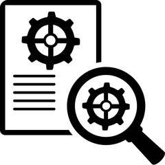 Wall Mural - 
Webpage setting icon in glyph design.
