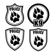 Chevron police dog vector illustration