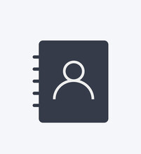 Contacts Book Icon. Vector Illustration. 