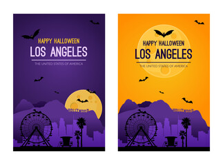 Wall Mural - Los Angeles, USA. Halloween holiday background.