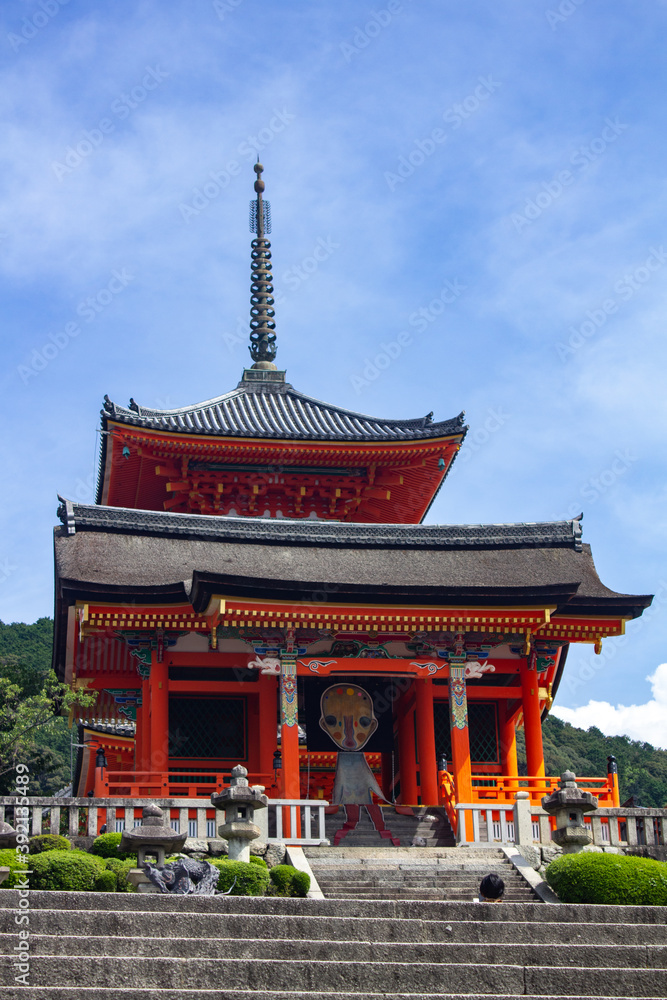 Vetical photography at Yasaka Shrine, once called Gion Shrine Gion ...