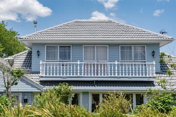 Sticker - AUCKLAND, NEW ZEALAND - Dec 04, 2019: Houses in central Auckland