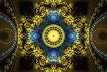 Yellow Positive Artsy Background Cover Logo Illustration Fractal Wallpaper