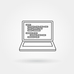 Wall Mural - programming icon single isolated with modern line or outline