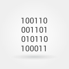 Wall Mural - binary icon single isolated with modern line or outline style