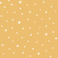 Wall Mural - Stars pattern. Yellow seamless pattern decoreted cute simple stars kids, nursery, baby shower sweet fabric design