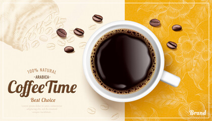 Relax coffee time banner ads