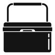 Portable fridge box icon. Simple illustration of portable fridge box vector icon for web design isolated on white background