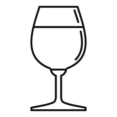 Poster - Wineglass icon. Outline wineglass vector icon for web design isolated on white background