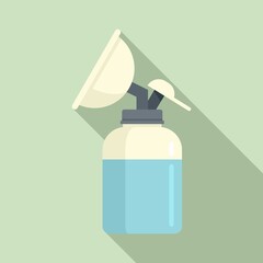 Poster - Compact breast pump icon. Flat illustration of compact breast pump vector icon for web design