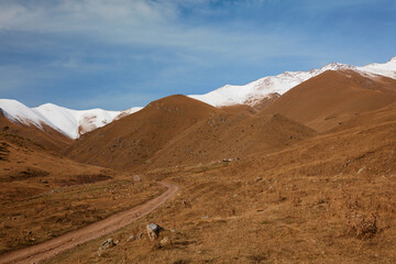 Caucasus mountains peaks nature landscape