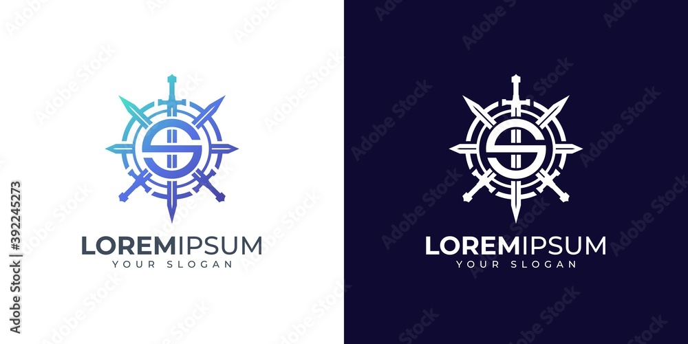 Letter S and Sword logo design inspiration Stock Vector | Adobe Stock