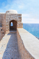 Wall Mural - Fortress on a sea, summer in Greece, Europe