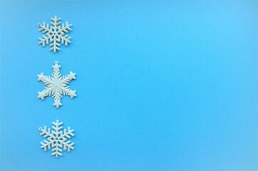 snowflake on blue background