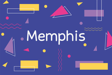 Poster - trend designs and vintage memphis 80s 90s style abstract