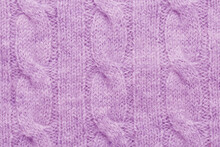 Purple Knitted Woolen Fabric