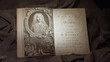 Open book showing Handel's Messiah 1st edition printing from the 1700's