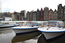 Tour Boats In Amsterdam Canal