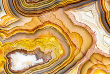 Macrophotographic Detail Of A Laguna Lace Agate From Mexico