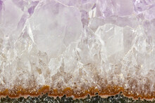 Macro Of The Detail Of An Agate And Amethyst Slice