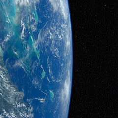 Wall Mural - tropical islands from space. elements of this image furnished by nasa.