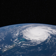 Wall Mural - hurricane jose over the caribbean. elements of this image furnished by nasa.