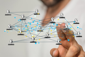 conference team work connection digital concept