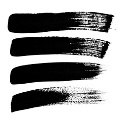 Poster - Set of black ink brush strokes