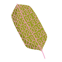 Wall Mural - leaf foliage decoration abstract and minimalist style icon on white background