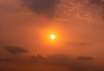Wall Mural - sunset in the sky