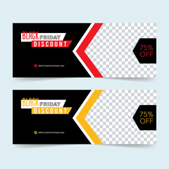 Wall Mural - Sale banner template. Black Friday Sale label. Vector ad illustration. Promotional marketing discount event. Design element for sale banners, posters, cards
