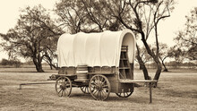 Old Wild West Covered Wagon.