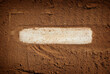 Baseball pitcher's mound on dirt ball field