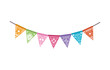icons set of mexican garland on white background