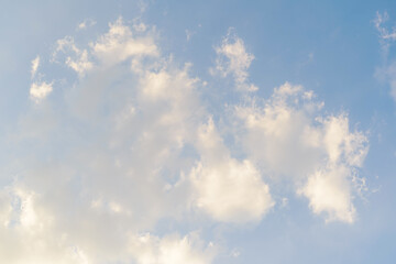 Wall Mural - Blue sky with clouds and sunlight in summer season, Nature background