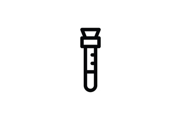 Sticker - Laboratory Outline Icon - Reaction Tube