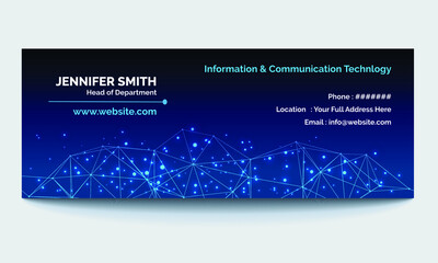 unique and modern technology based email signature design vector