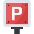 © Vectors Market - A parking sign board, signage flat icon