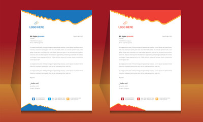 letterhead format template, business style letterhead design template. company letterhead template d