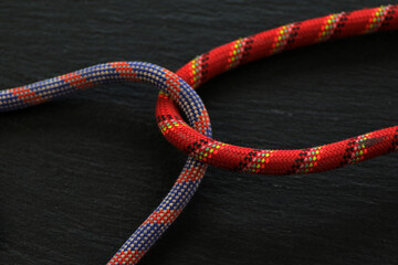 Good connection - two climbing ropes