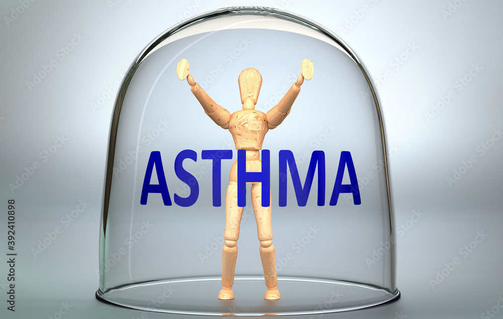 Stock-Illustration „Asthma can separate a person from the world and ...
