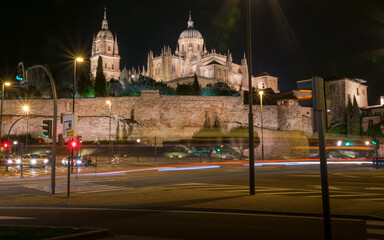 Canvas Print - Beautiful view of the Salamanca Cathedral in Spain